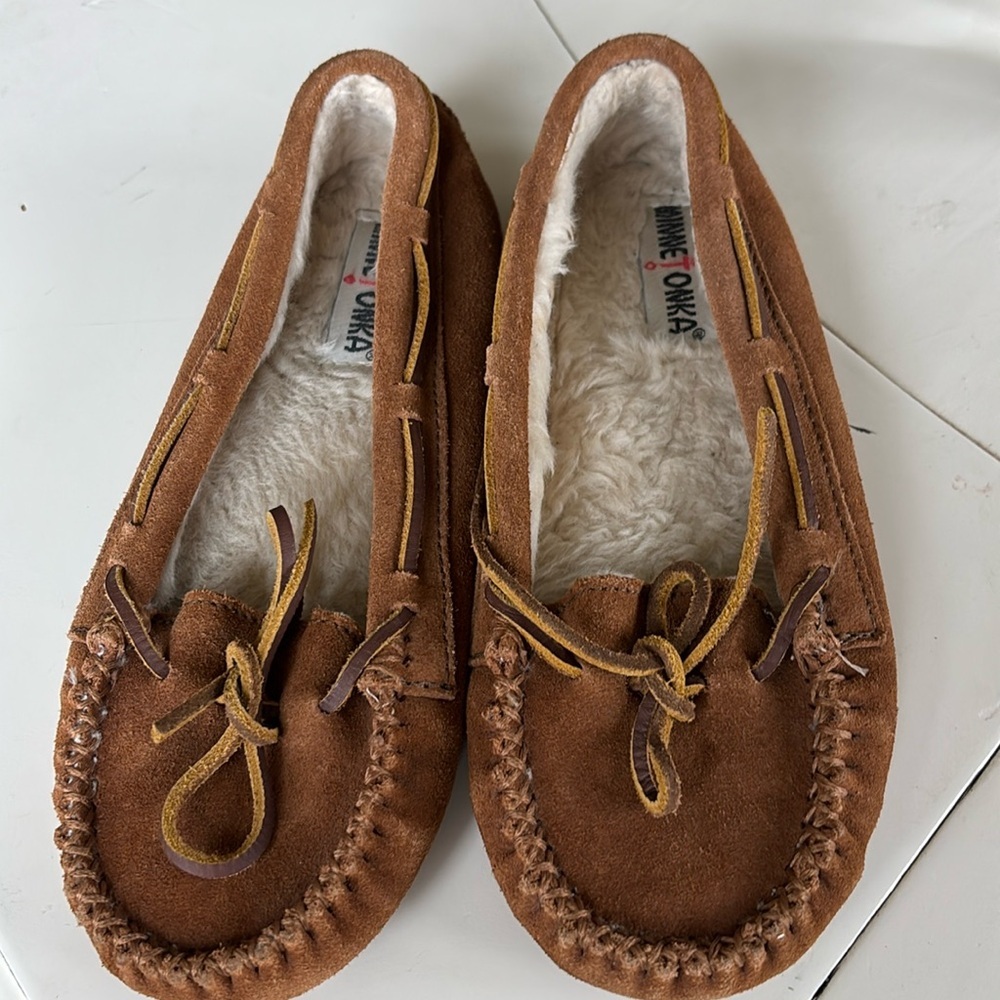 💐Minnetonka Brown Moccasins for Women